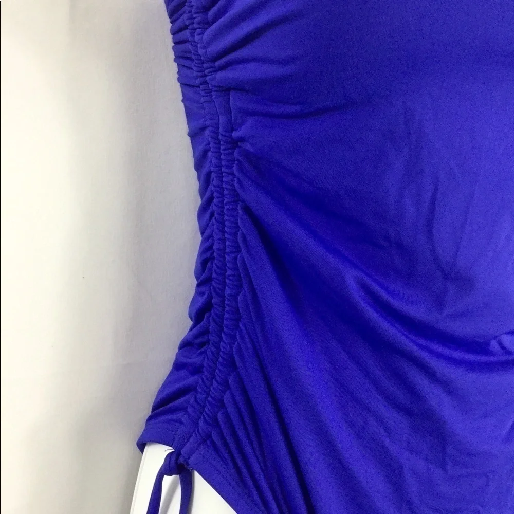 𝅺gibson Latimer Royal Blue Side Cinching One Piece Swimsuit Size XS NWT